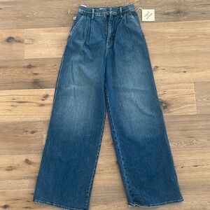 Clare V. x MOTHER wide leg jeans
